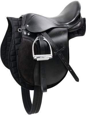 Set silla montar Poni mantilla estribo correa incluido Set silla montar Poni mantilla estribo correa incluido